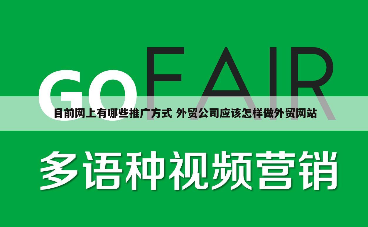 目前网上有哪些推广方式 外贸公司应该怎样做外贸网站