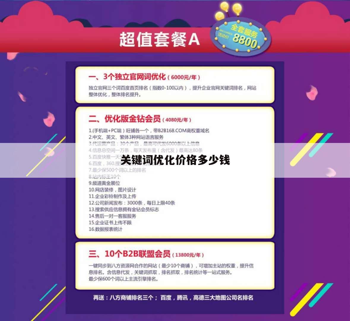 关键词优化价格多少钱