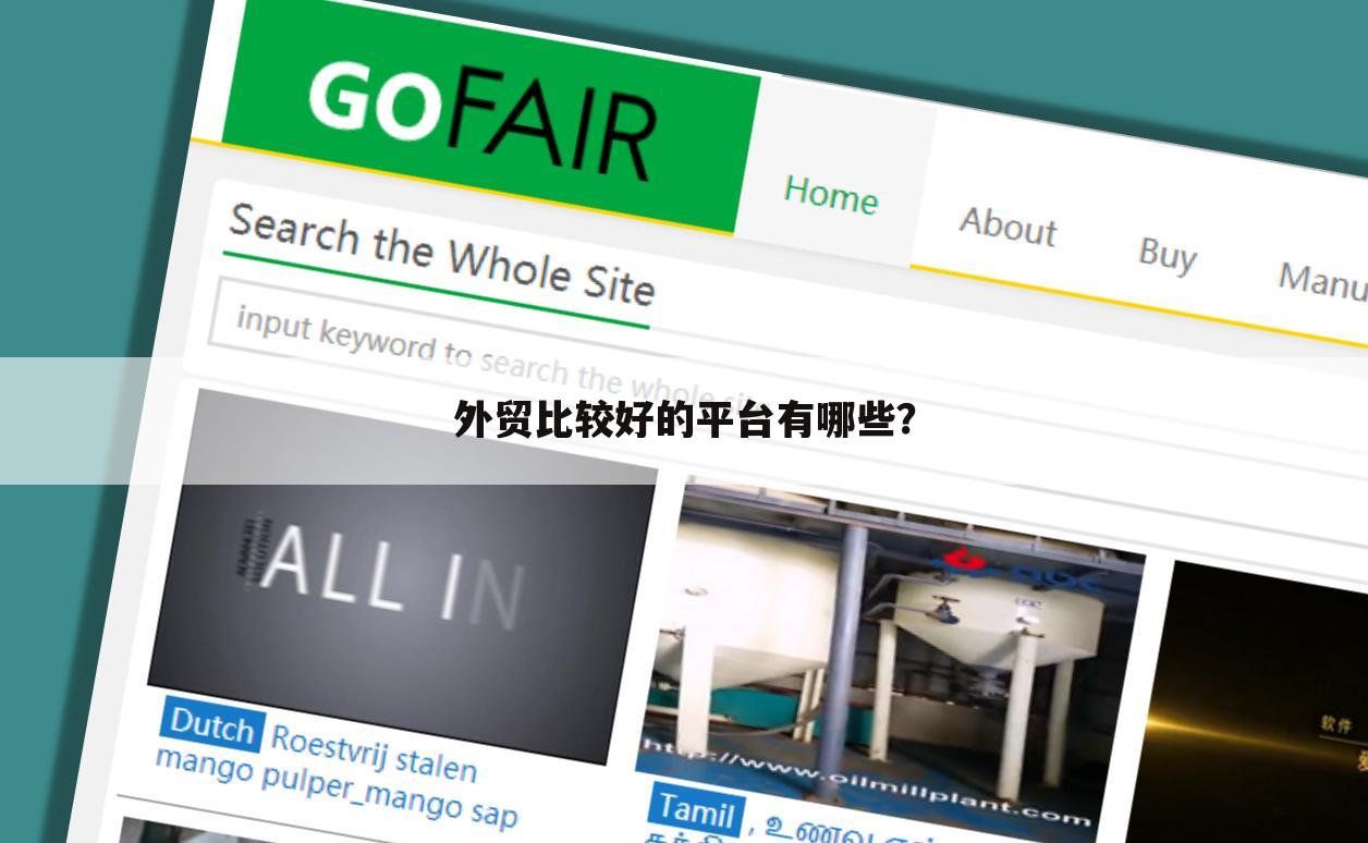 外贸比较好的平台有哪些？