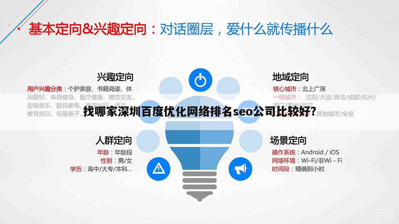 找哪家深圳百度优化网络排名seo公司比较好？