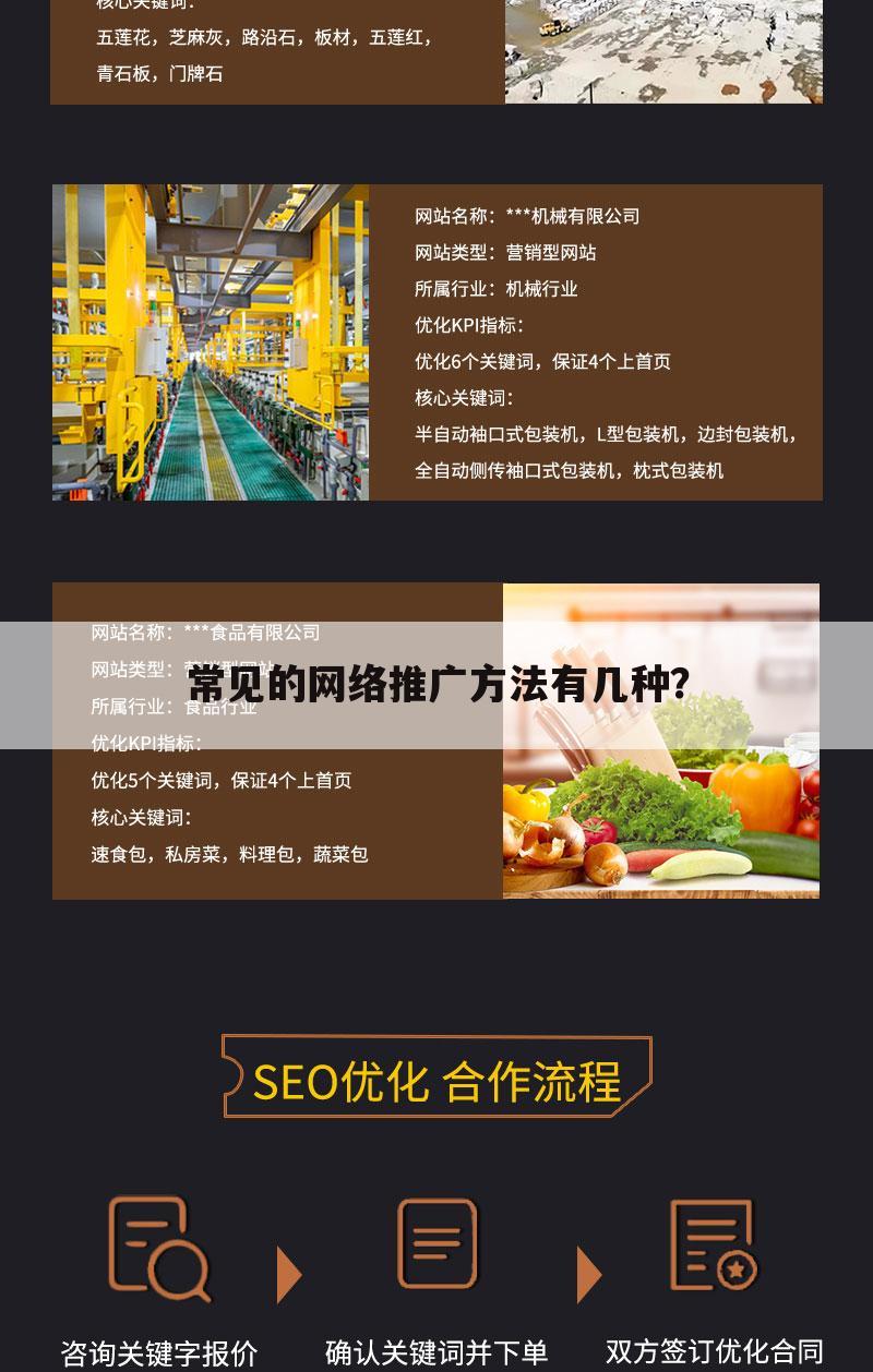 常见的网络推广方法有几种？