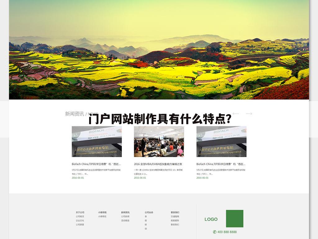 门户网站制作具有什么特点？