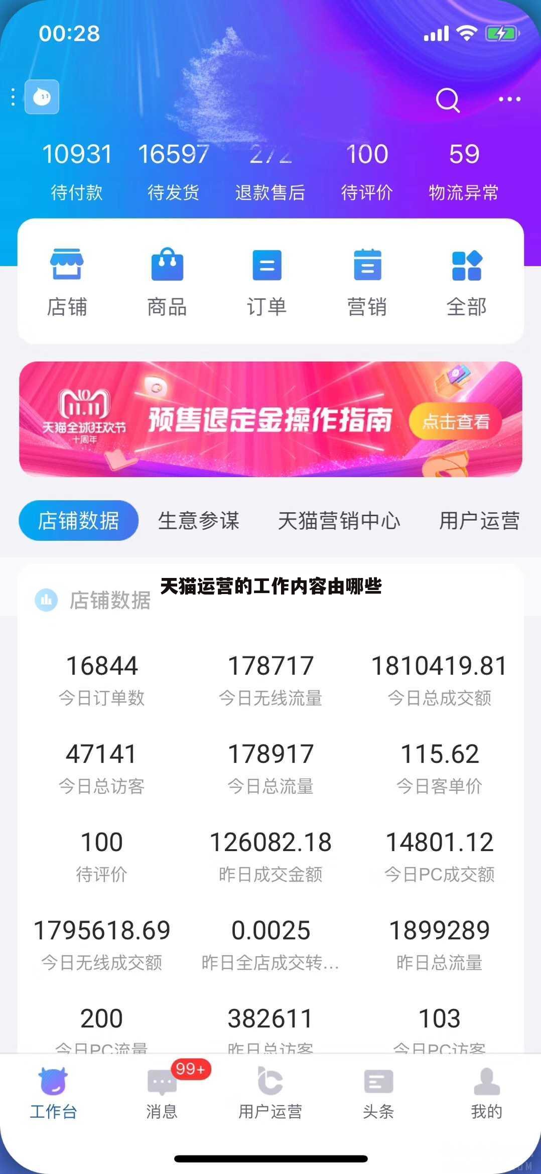 天猫运营的工作内容由哪些