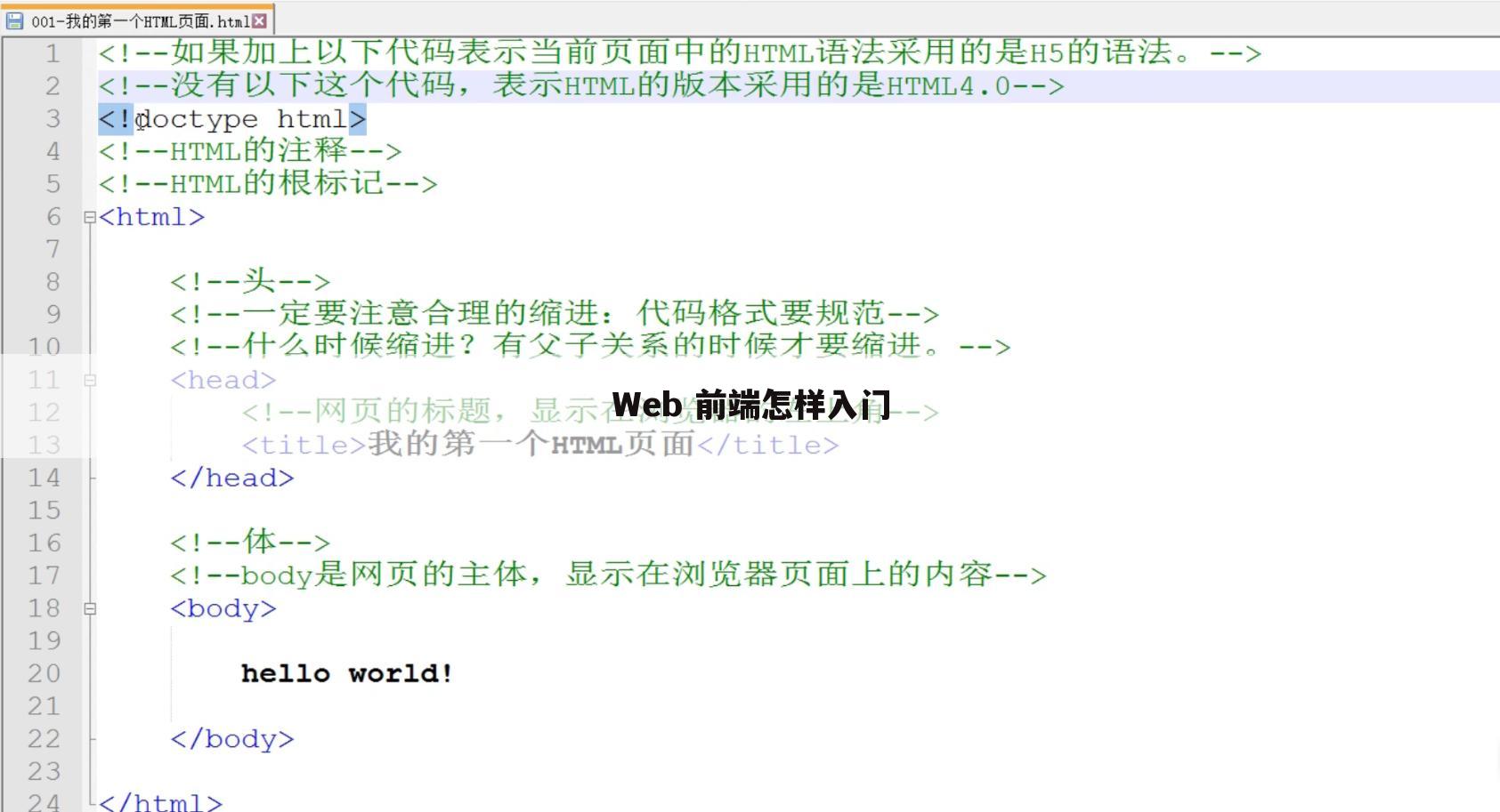 Web 前端怎样入门