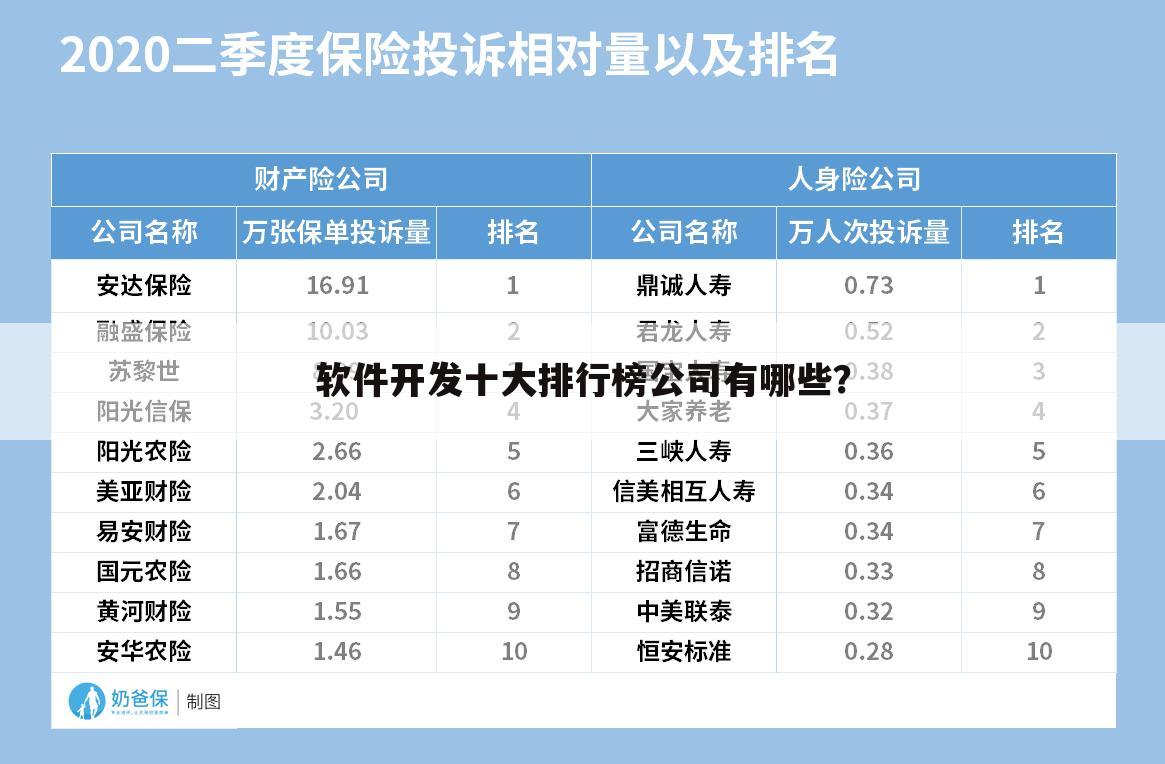 软件开发十大排行榜公司有哪些?