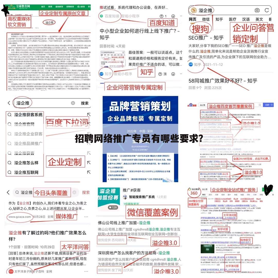 招聘网络推广专员有哪些要求?