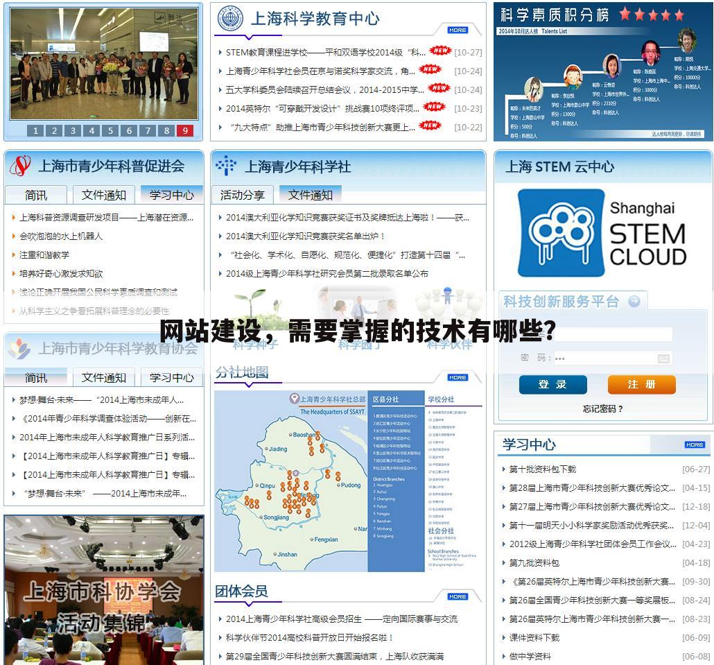 网站建设,需要掌握的技术有哪些?