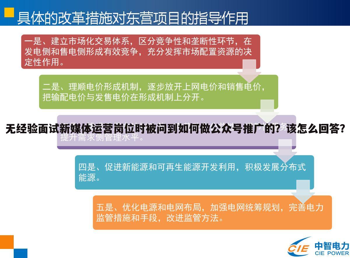 无经验面试新媒体运营岗位时被问到如何做公众号推广的?该怎么回答?