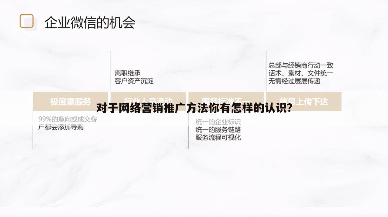 对于网络营销推广方法你有怎样的认识?