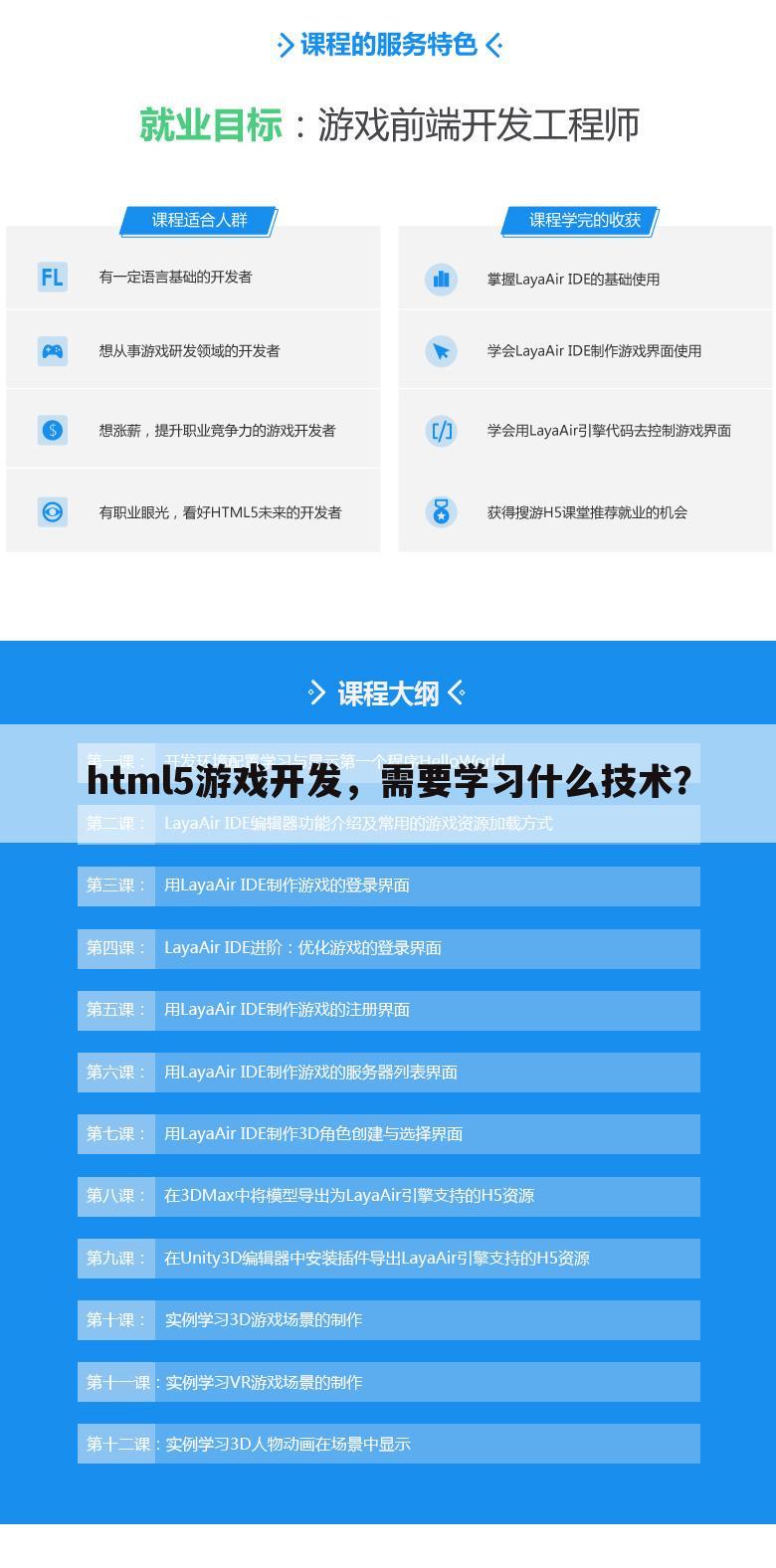 html5游戏开发,需要学习什么技术?