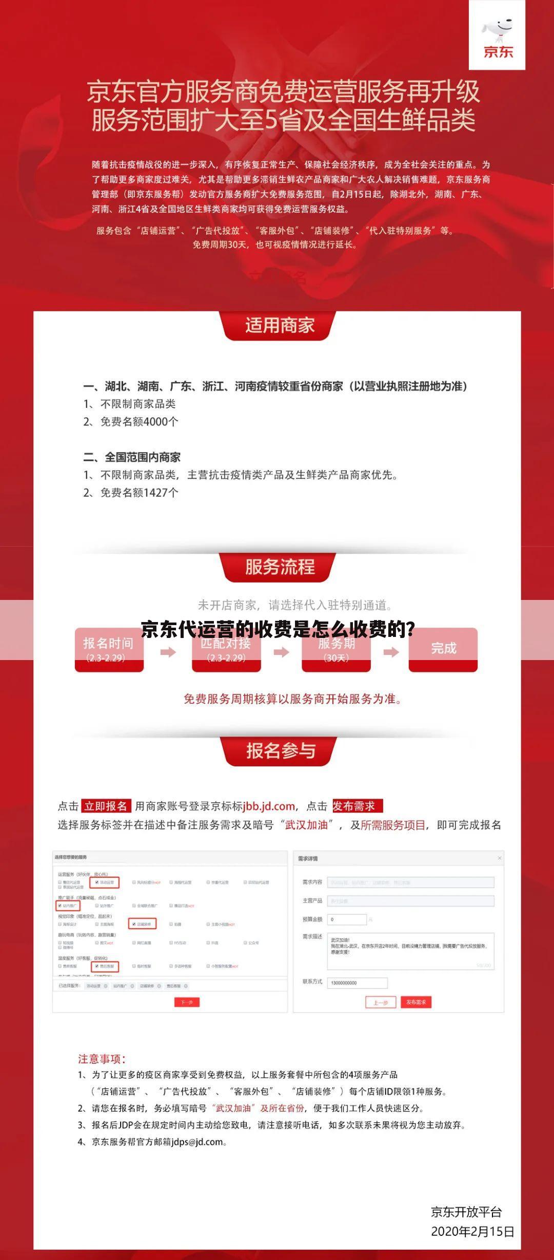 京东代运营的收费是怎么收费的？