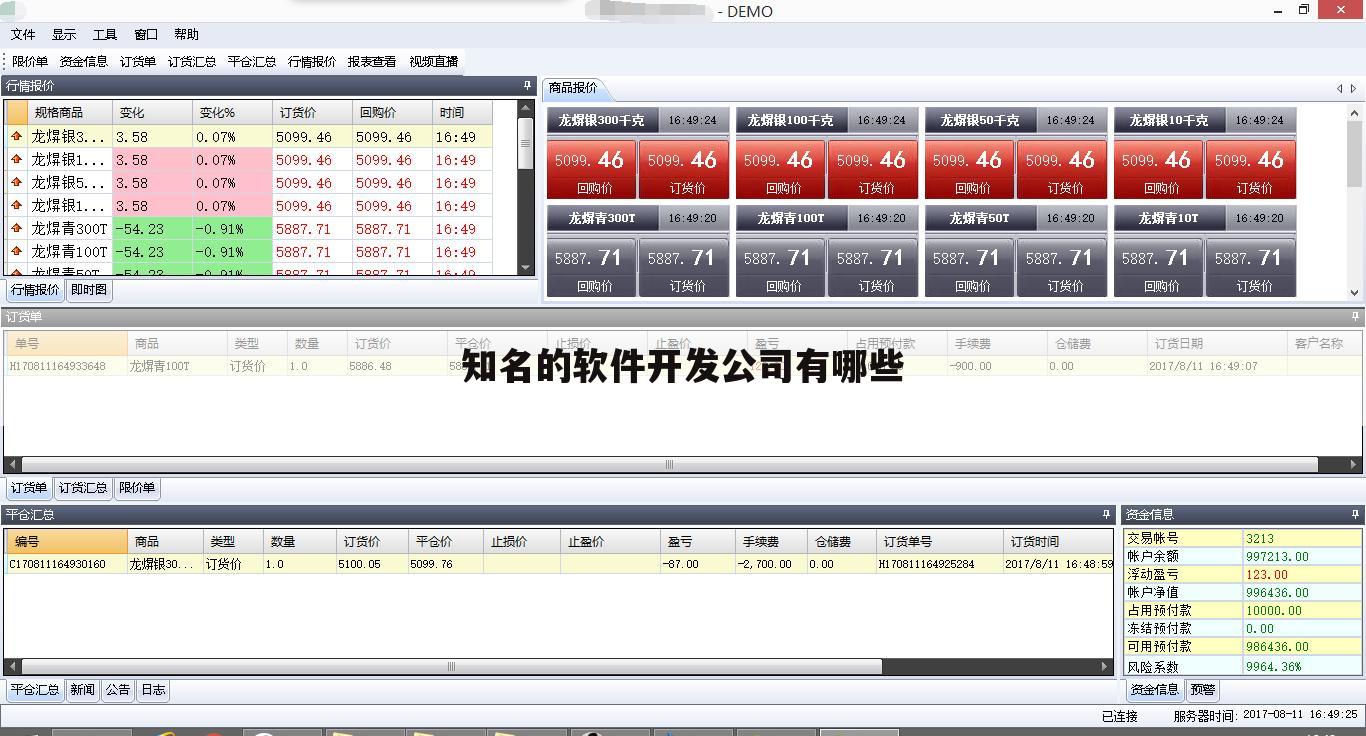 知名的软件开发公司有哪些