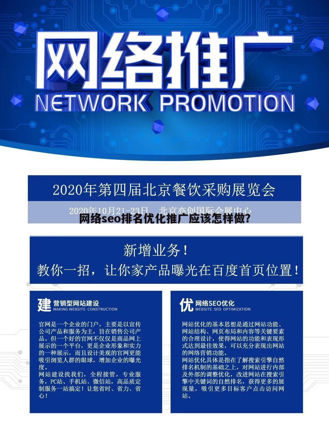 网络seo排名优化推广应该怎样做?