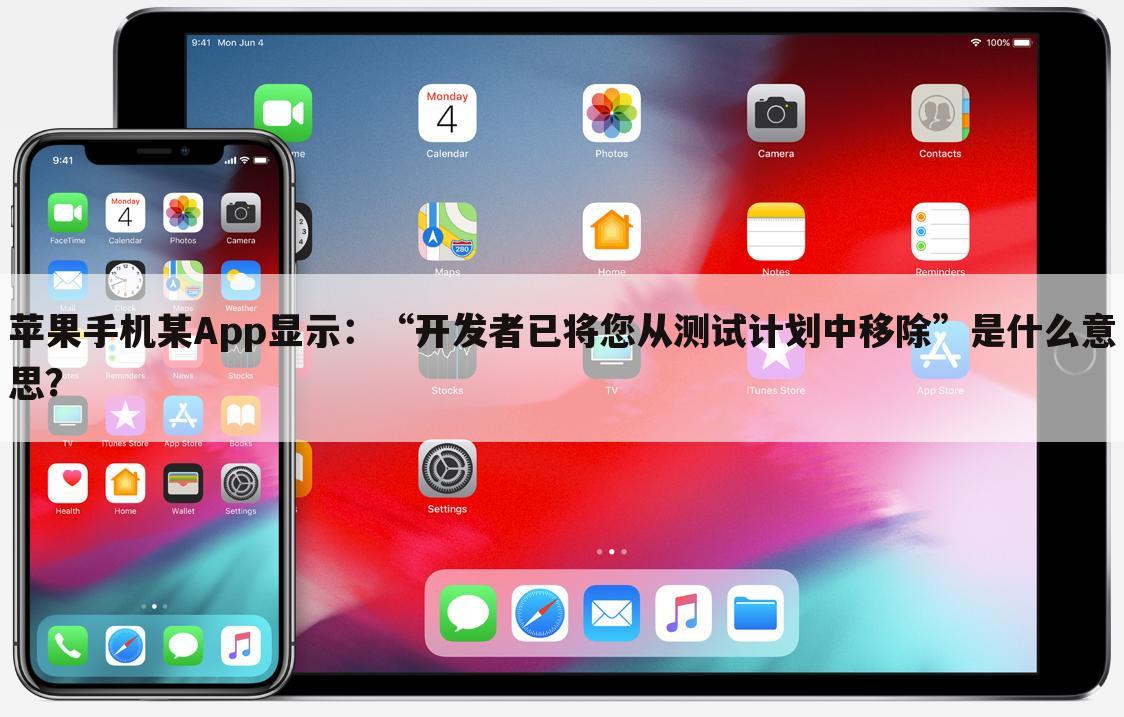苹果手机某App显示:“开发者已将您从测试计划中移除”是什么意思?