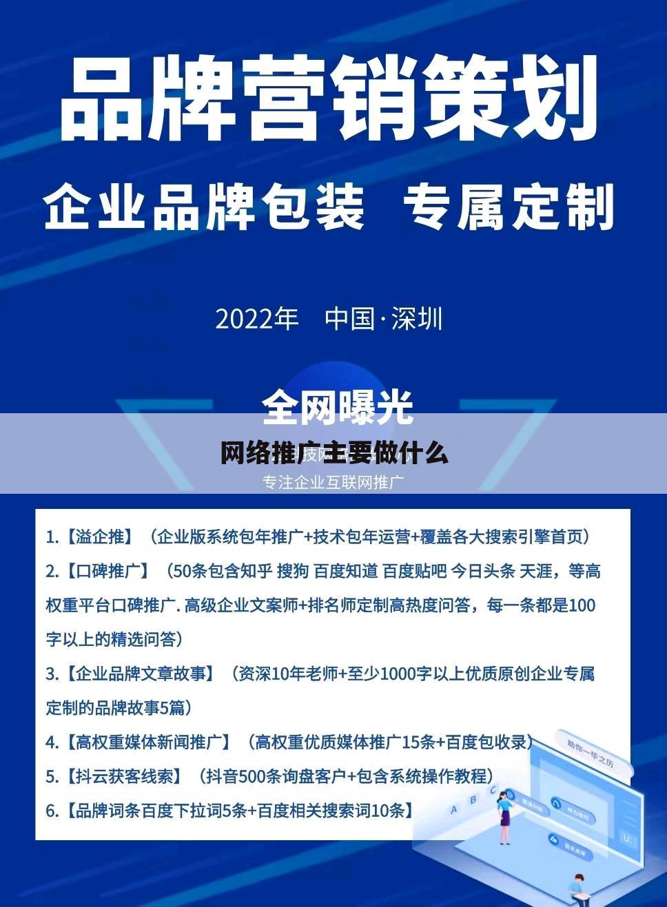 网络推广主要做什么