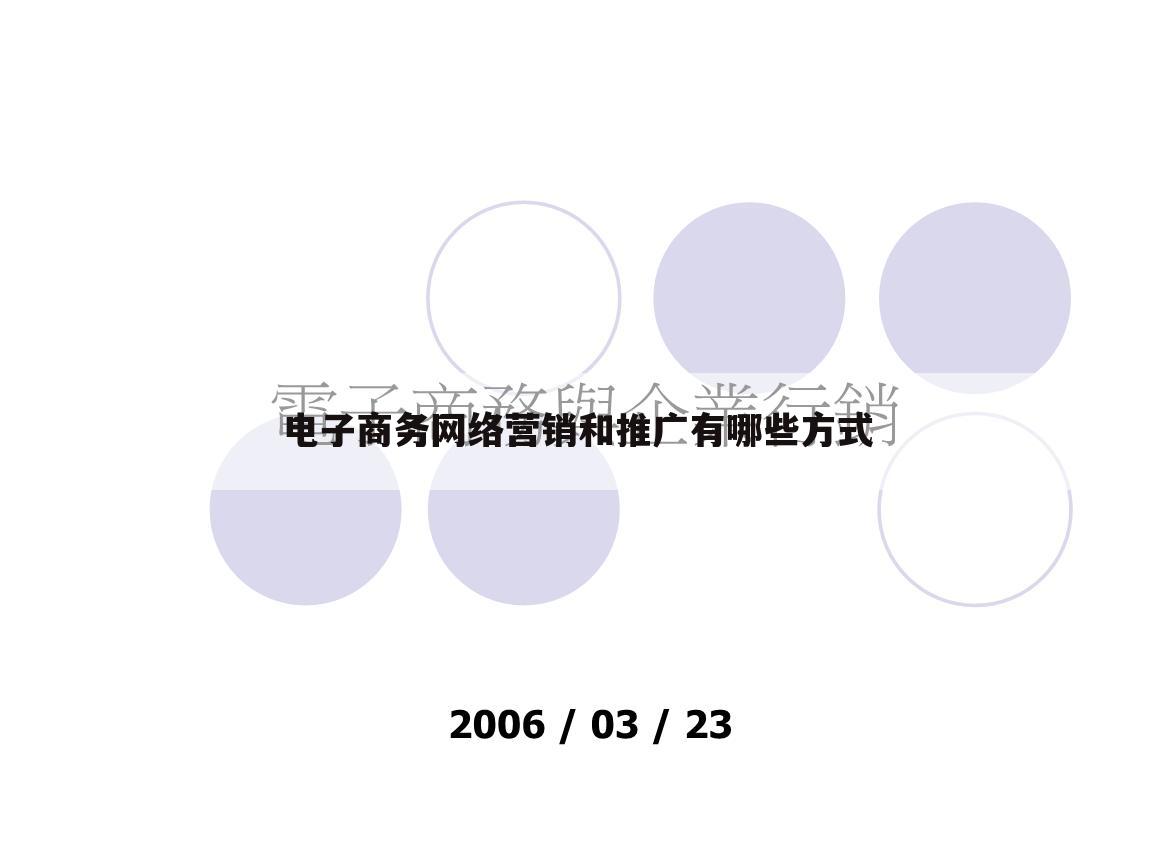 电子商务网络营销和推广有哪些方式