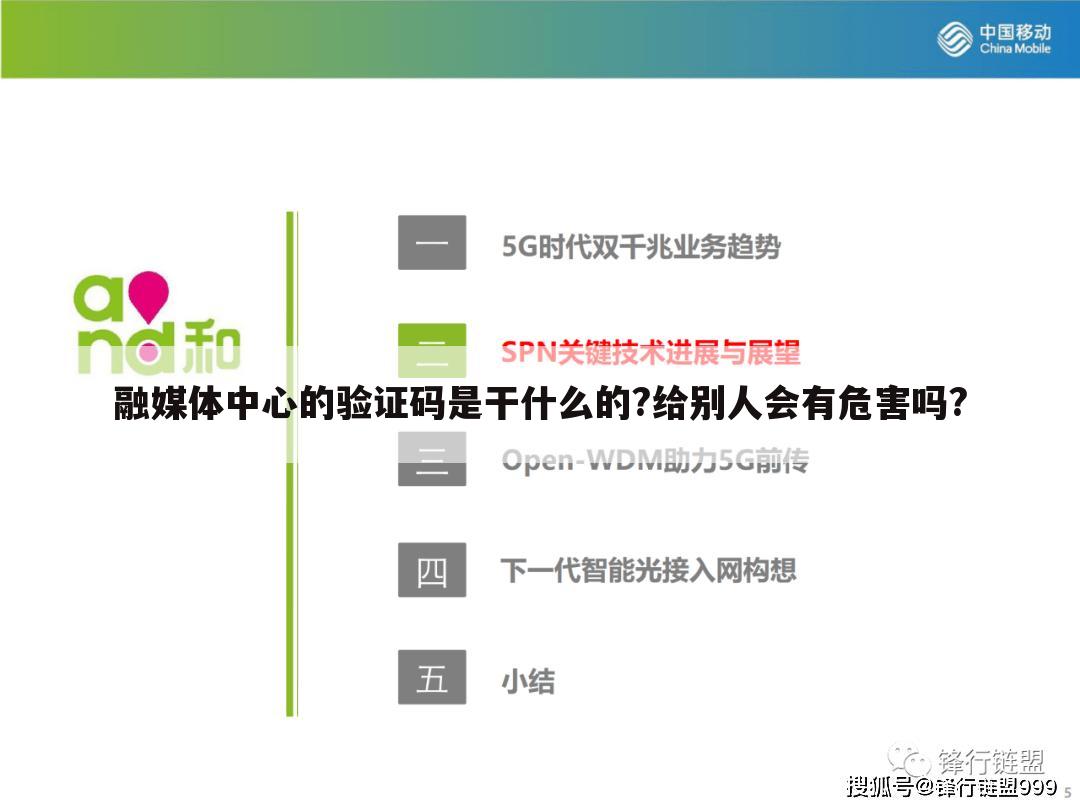 融媒体中心的验证码是干什么的?给别人会有危害吗?