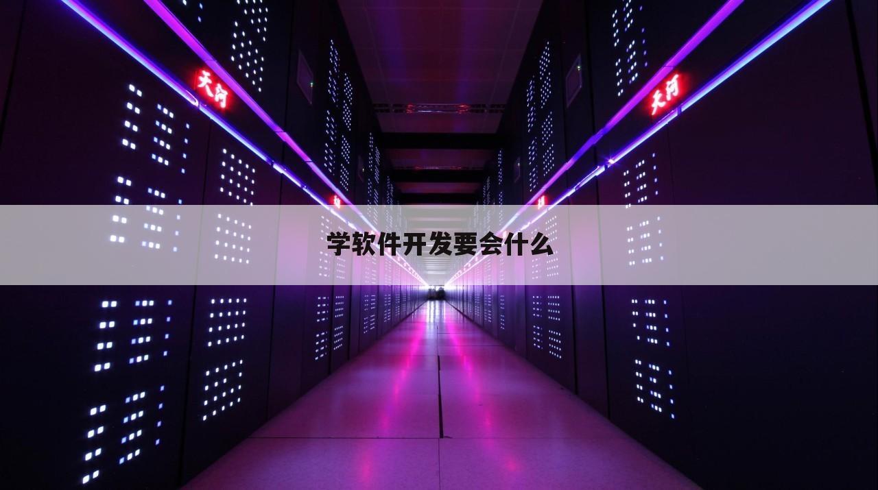 学软件开发要会什么