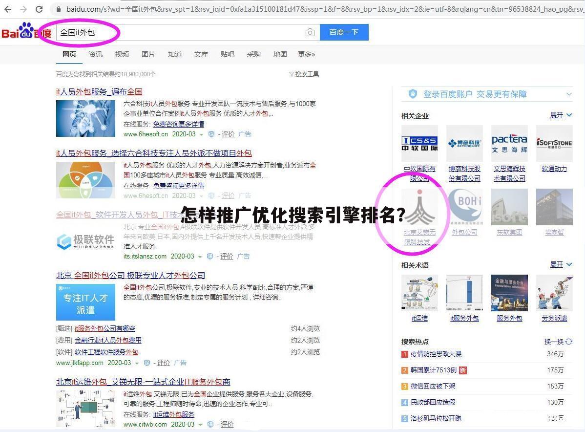 怎样推广优化搜索引擎排名？