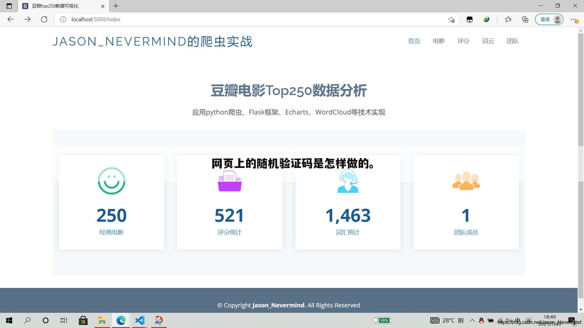网页上的随机验证码是怎样做的。