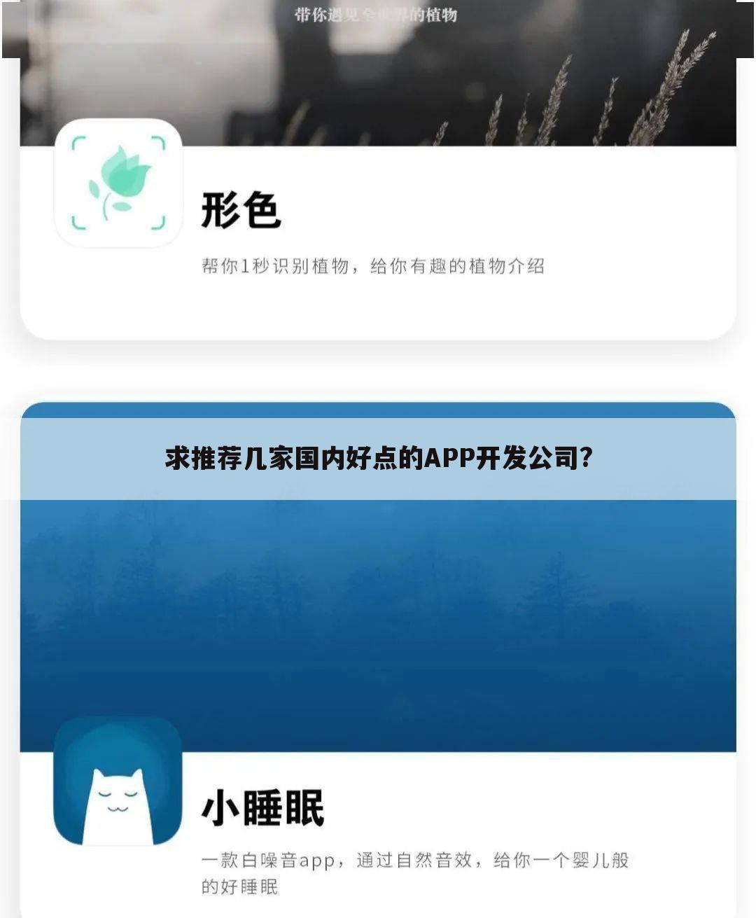 求推荐几家国内好点的APP开发公司?