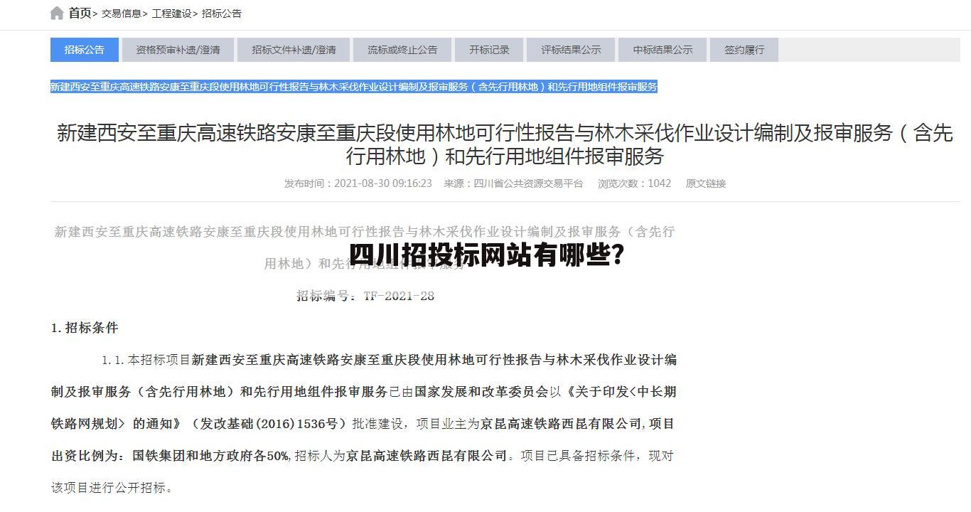 四川招投标网站有哪些？