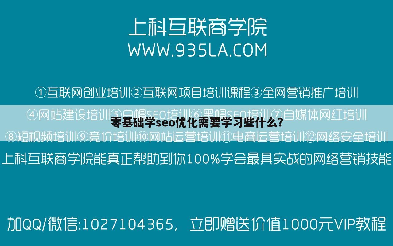 零基础学seo优化需要学习些什么？