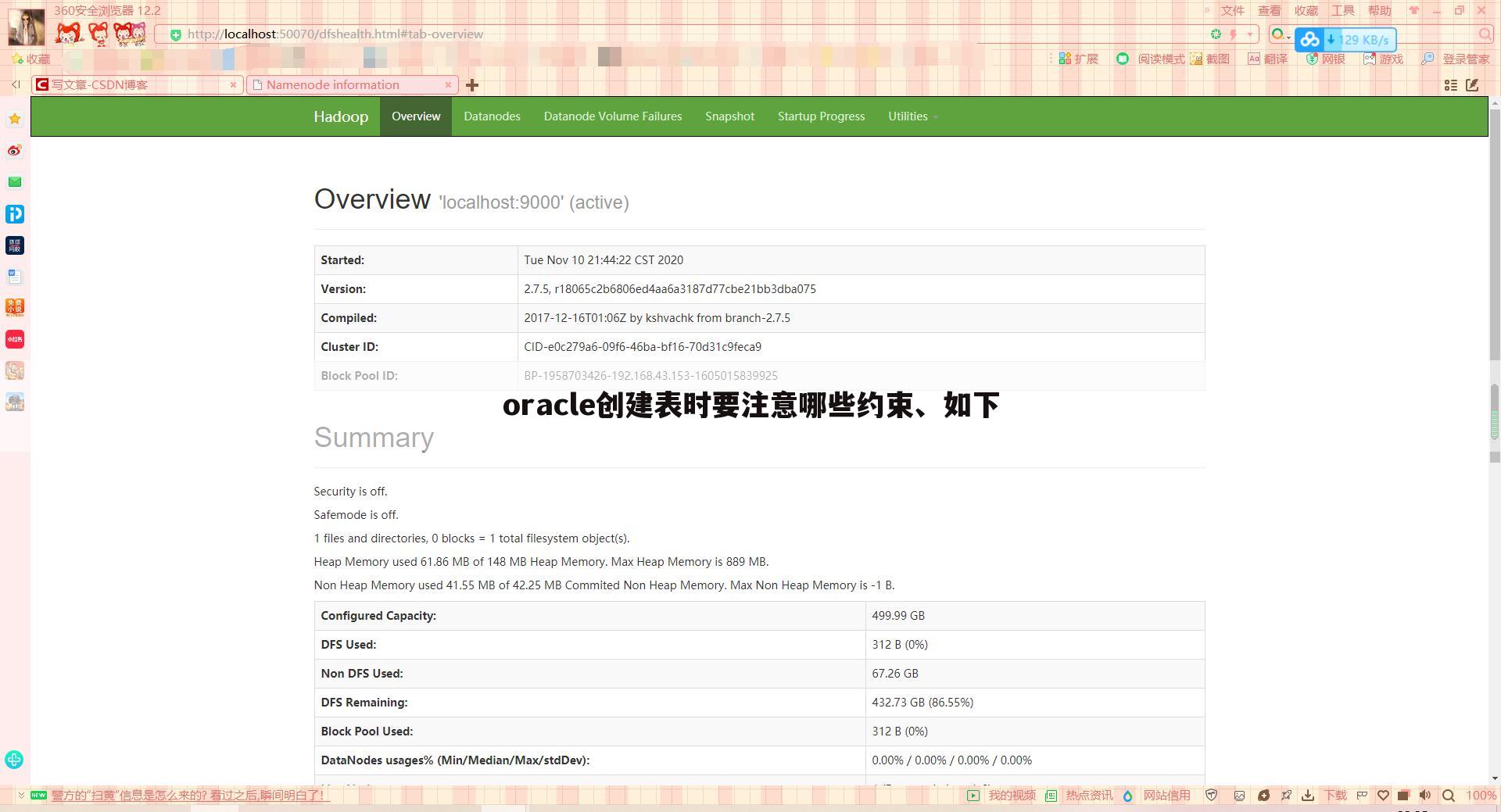 oracle创建表时要注意哪些约束、如下