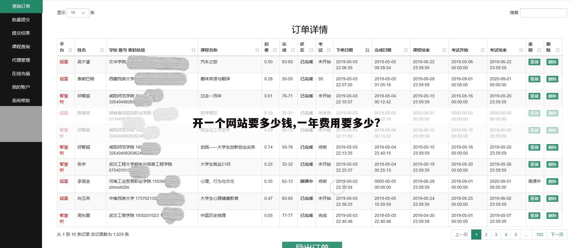 开一个网站要多少钱,一年费用要多少?