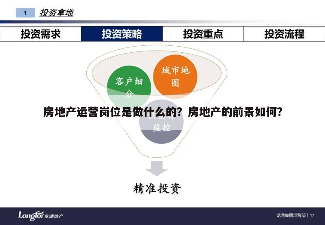 房地产运营岗位是做什么的?房地产的前景如何?