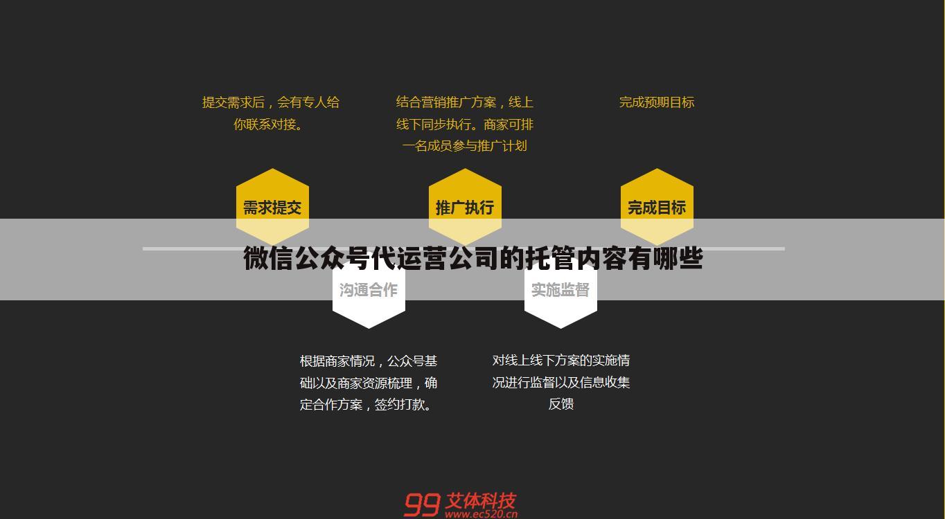 微信公众号代运营公司的托管内容有哪些