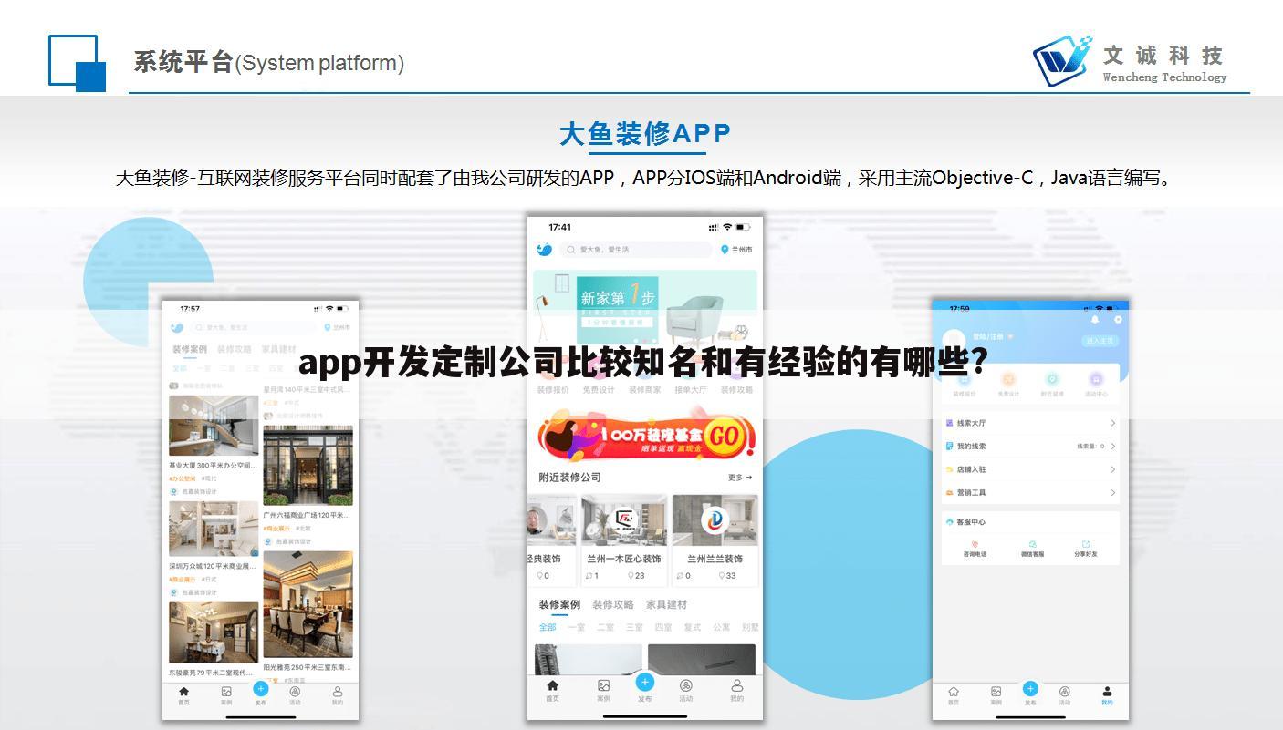 app开发定制公司比较知名和有经验的有哪些?