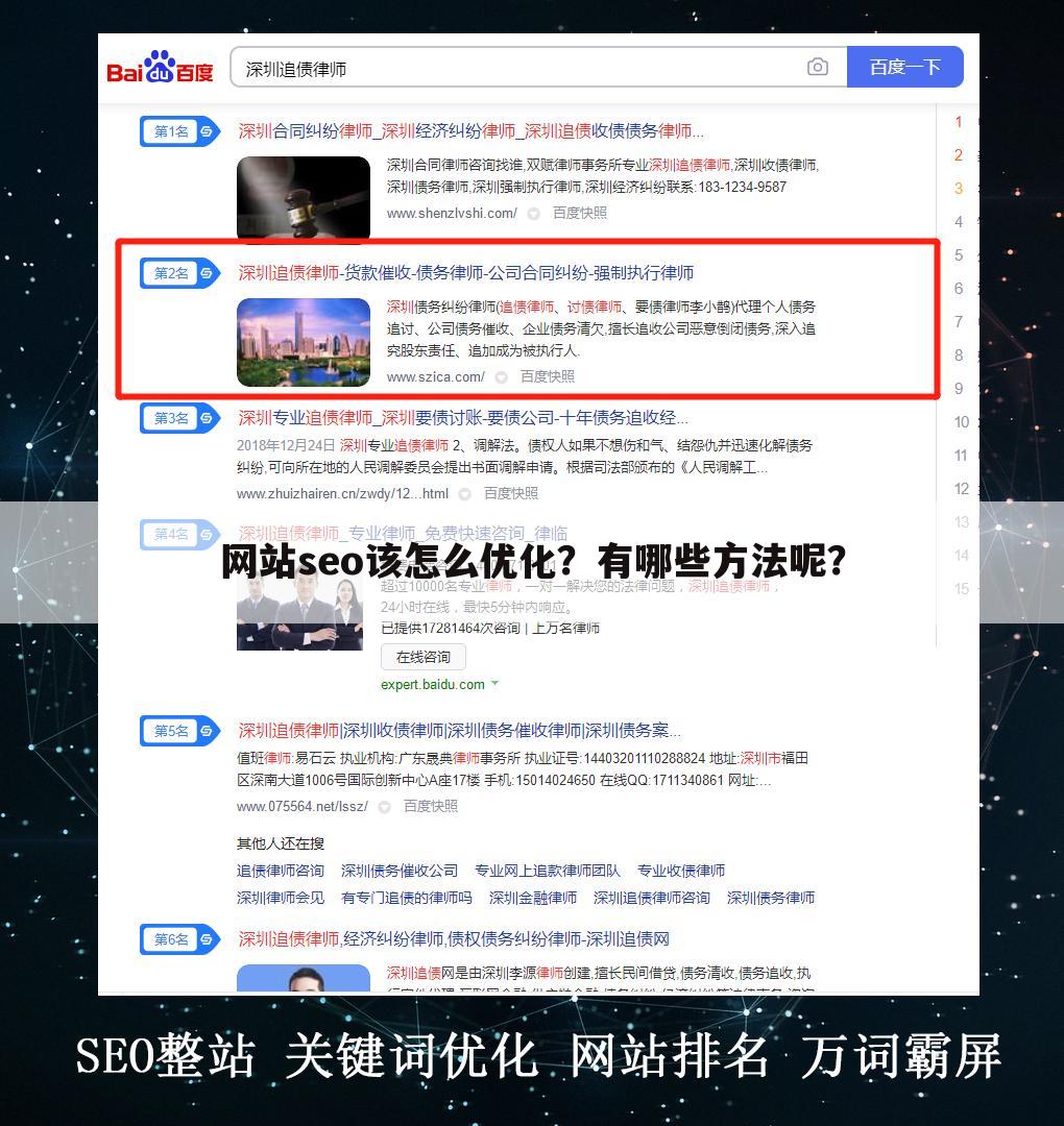 网站seo该怎么优化？有哪些方法呢？