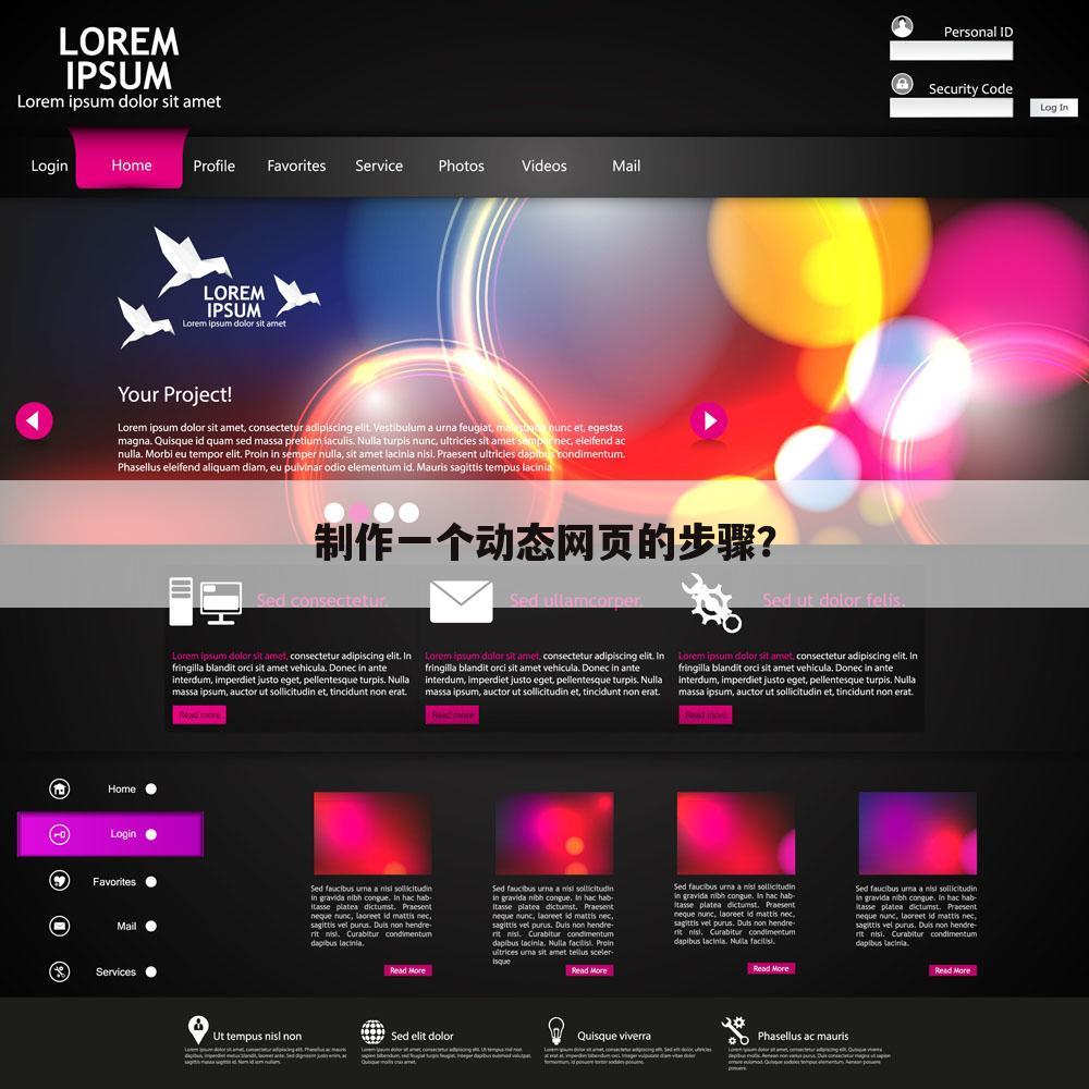 制作一个动态网页的步骤?