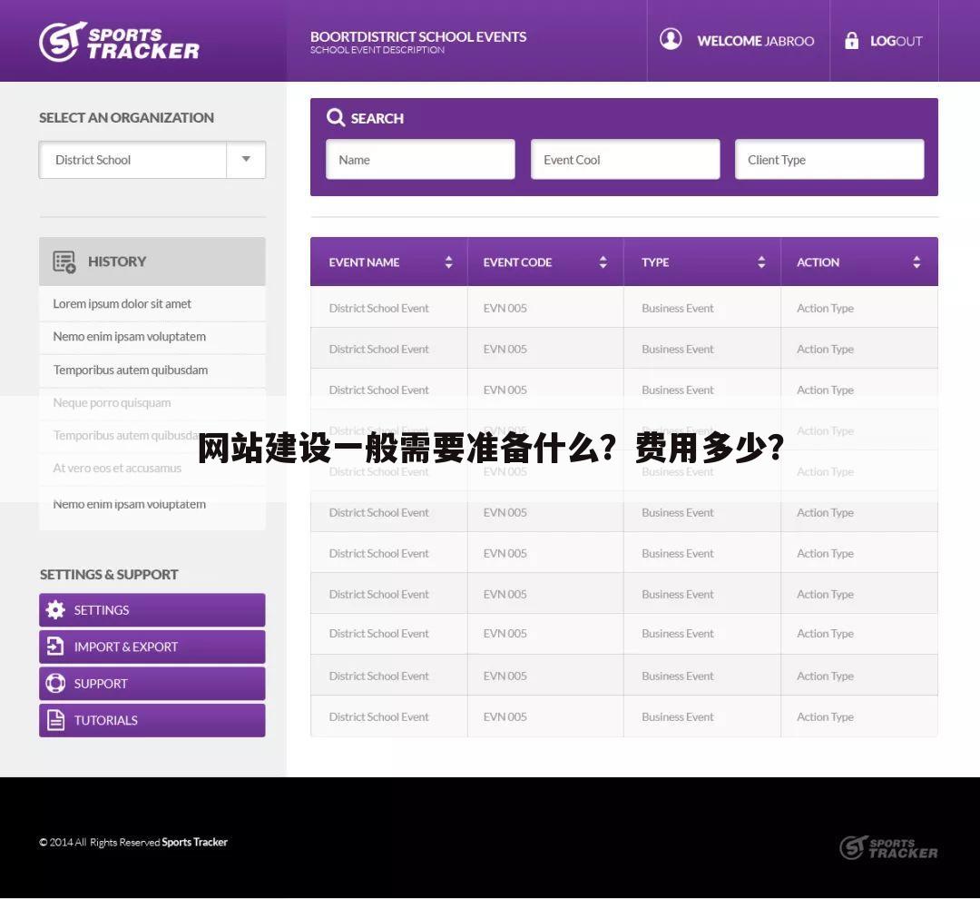网站建设一般需要准备什么？费用多少？