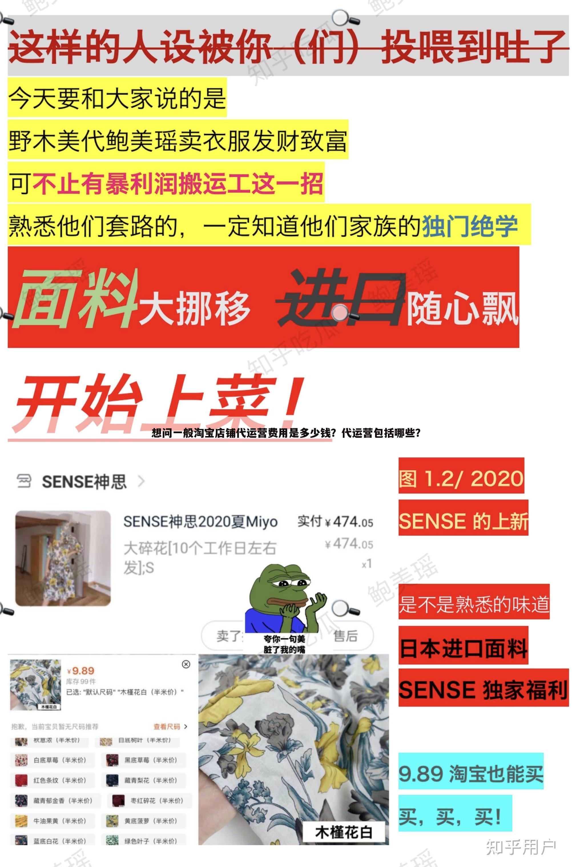想问一般淘宝店铺代运营费用是多少钱?代运营包括哪些?