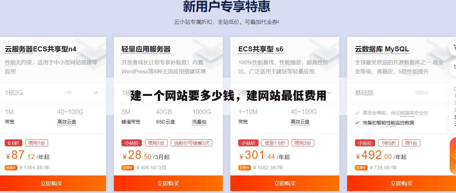 建一个网站要多少钱，建网站最低费用