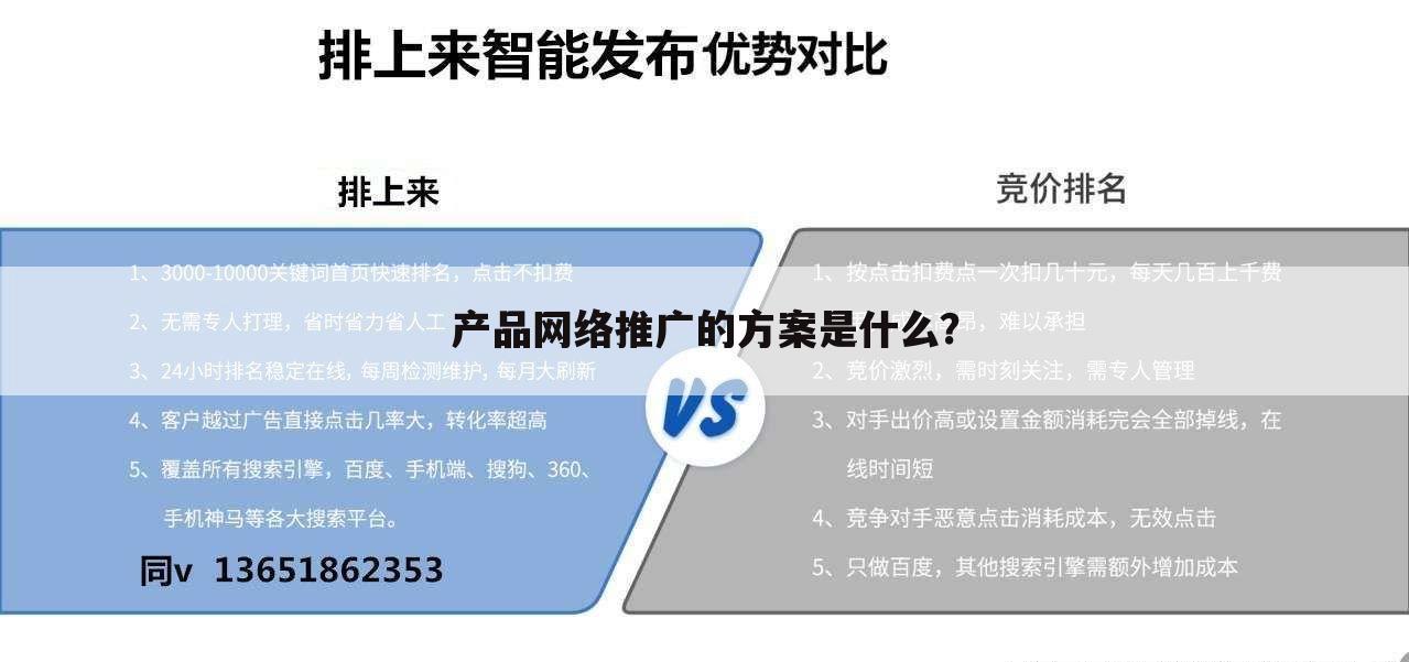 产品网络推广的方案是什么？