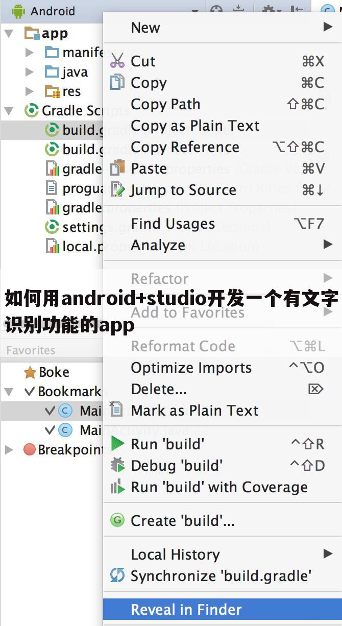 如何用android+studio开发一个有文字识别功能的app
