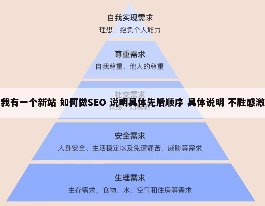 我有一个新站 如何做SEO 说明具体先后顺序 具体说明 不胜感激