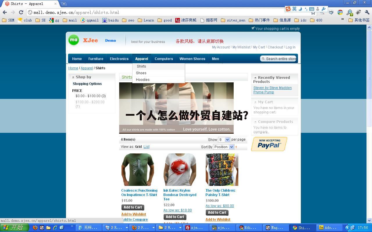 一个人怎么做外贸自建站?