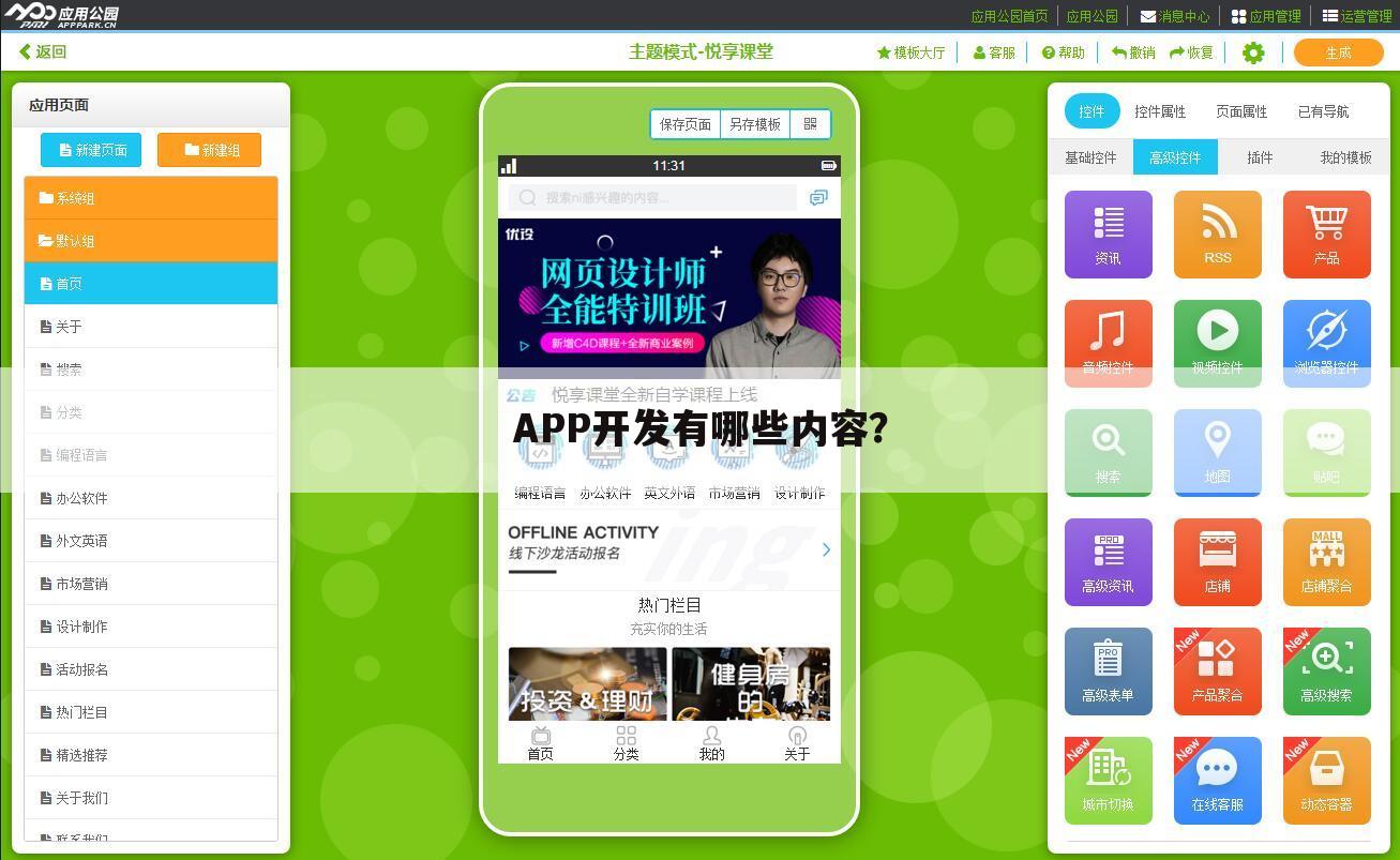 APP开发有哪些内容?