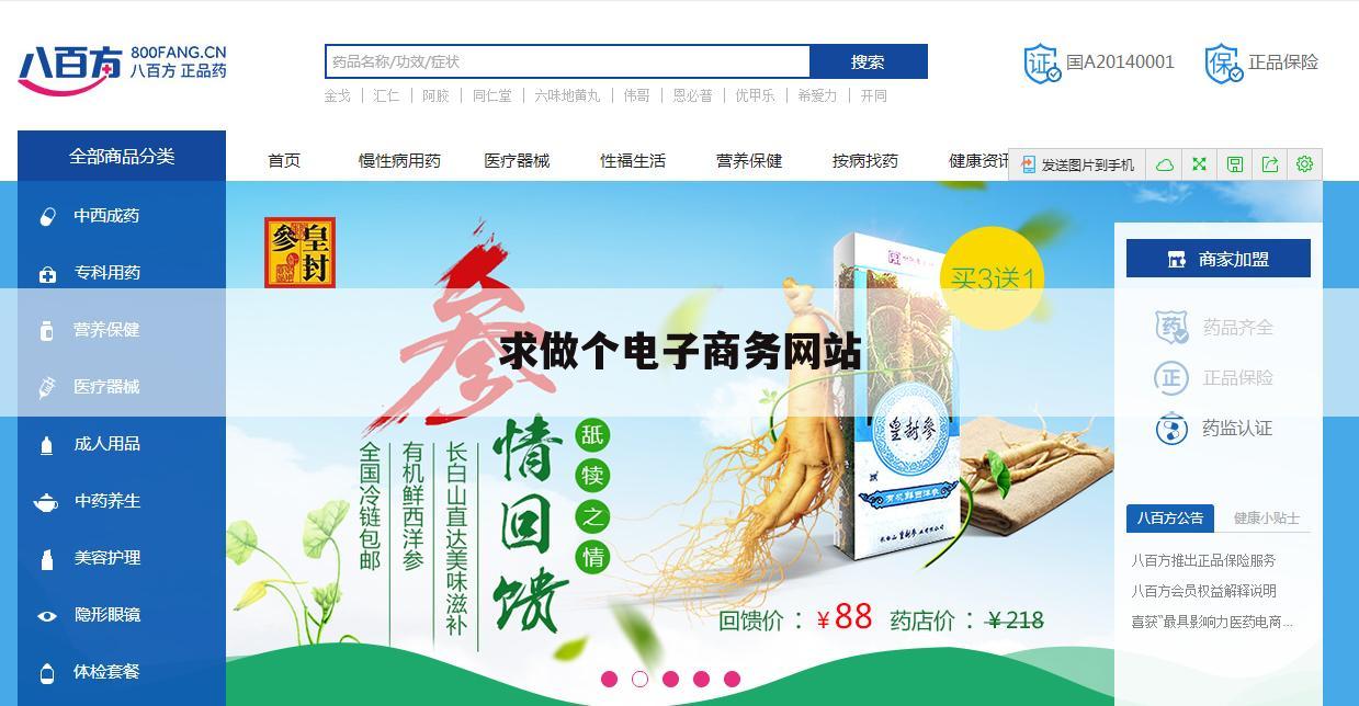 求做个电子商务网站
