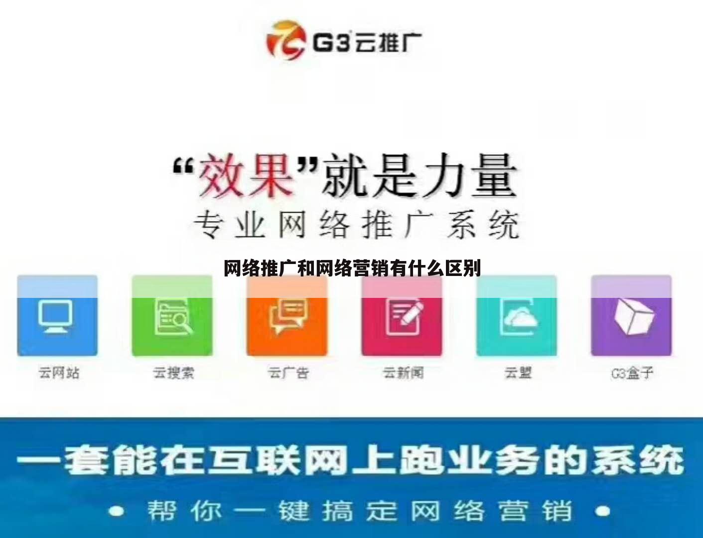 网络推广和网络营销有什么区别