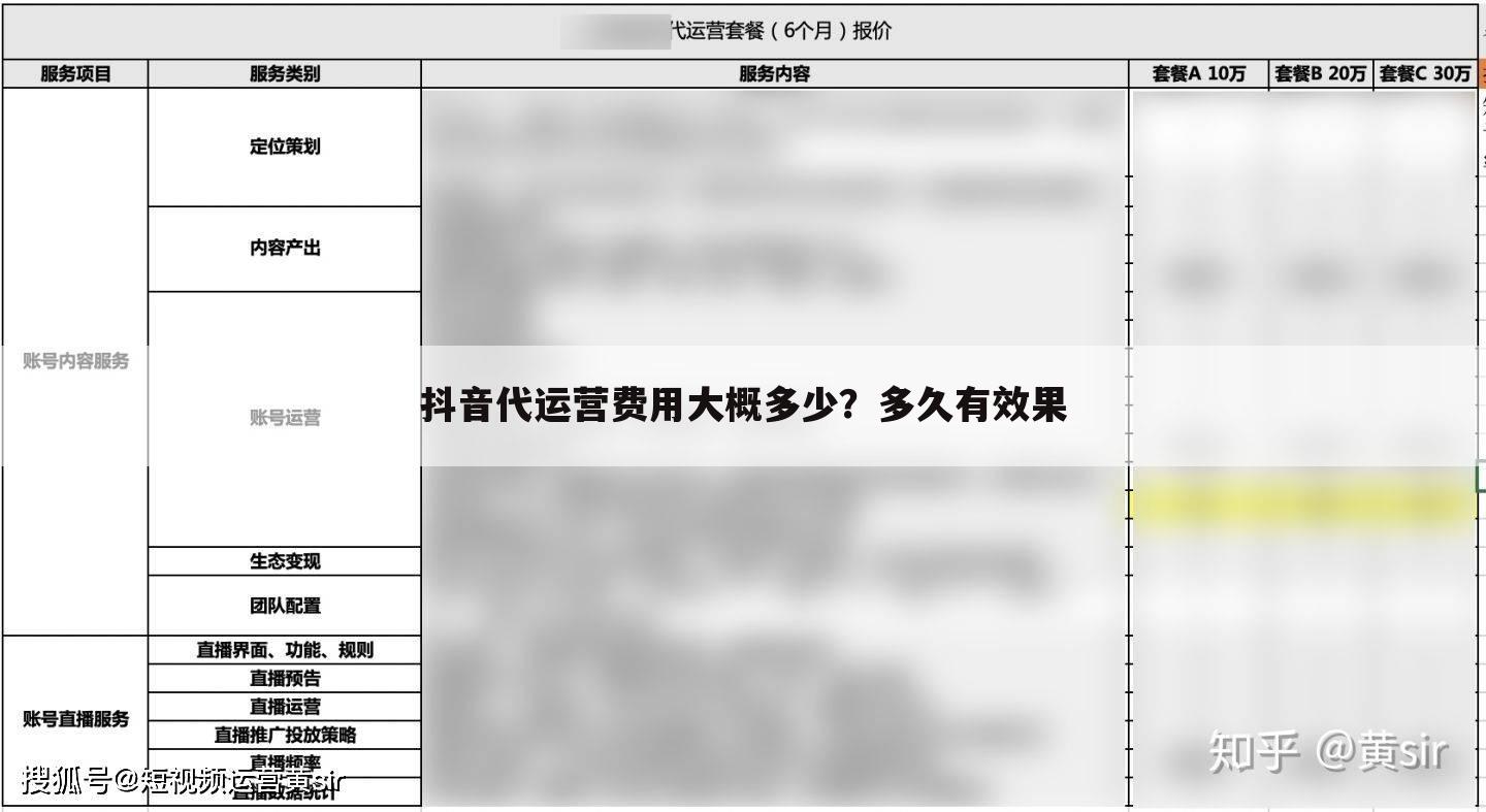 抖音代运营费用大概多少?多久有效果