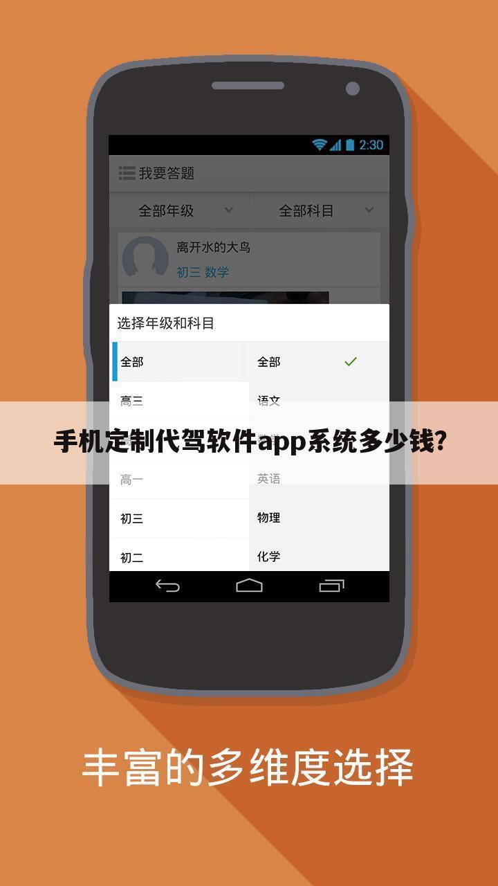 手机定制代驾软件app系统多少钱?