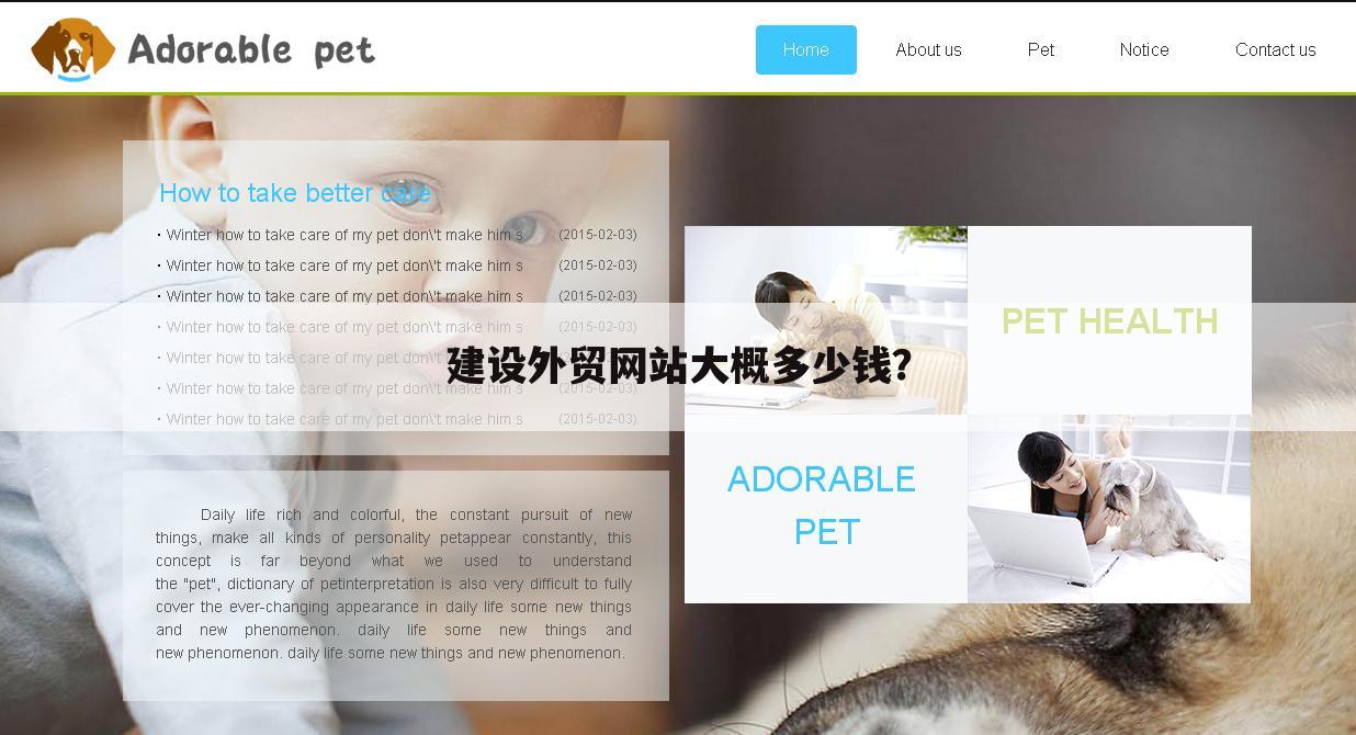 建设外贸网站大概多少钱？