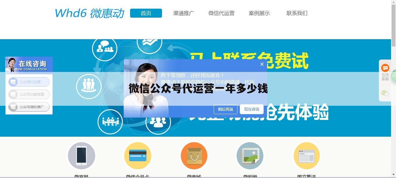 微信公众号代运营一年多少钱
