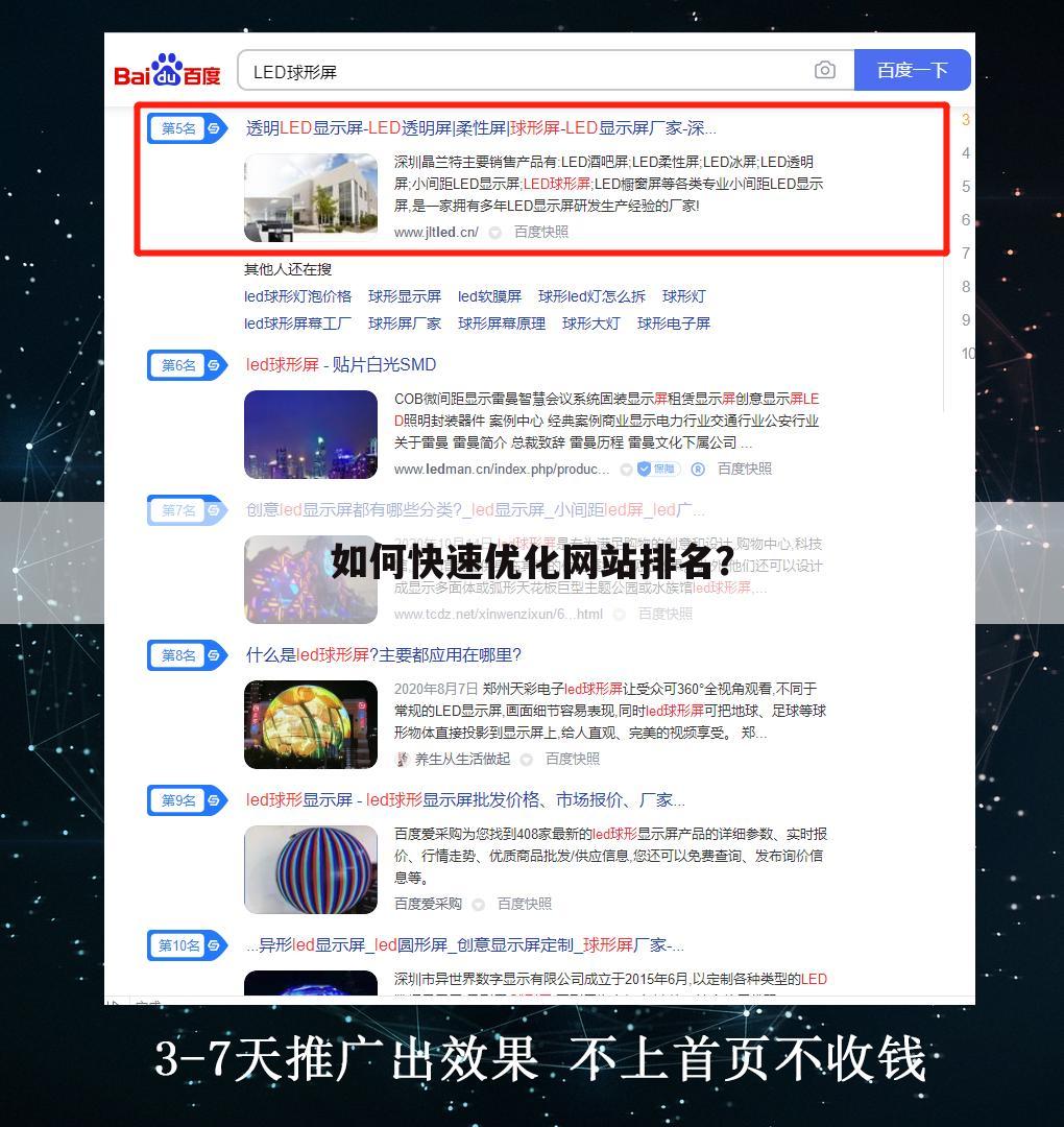 如何快速优化网站排名？