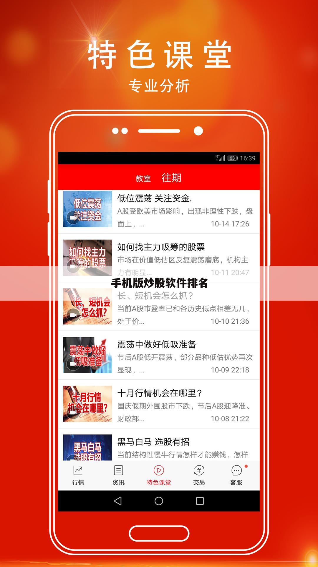 手机版炒股软件排名